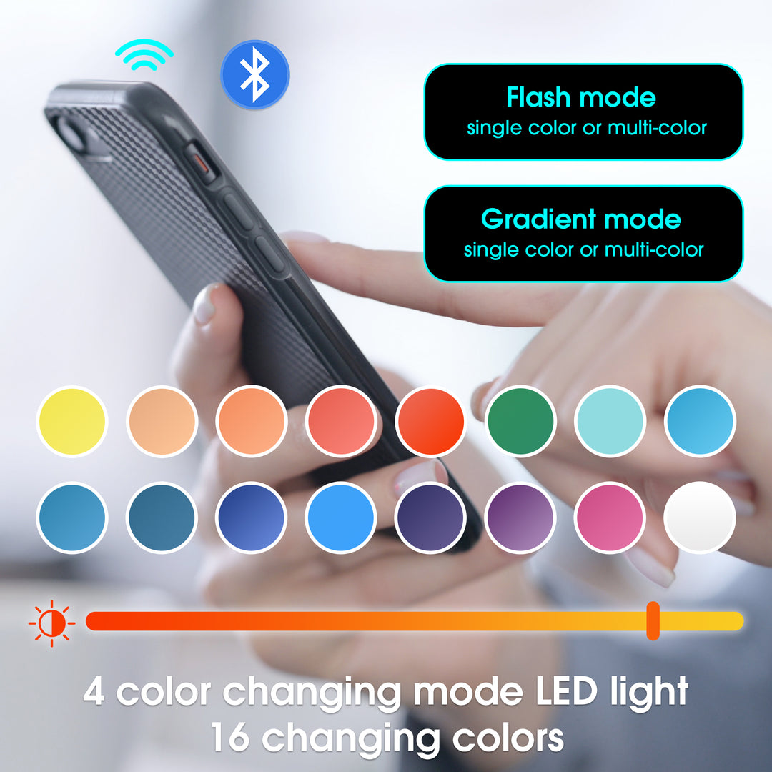 Wooden TV stand 3 doors with adjustable LED lighting NORWYN