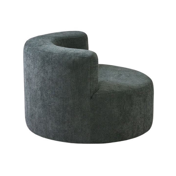 Single Green Velvet Accent Chair with Curved Back, Compact Lounge Chair ARROWSHELF