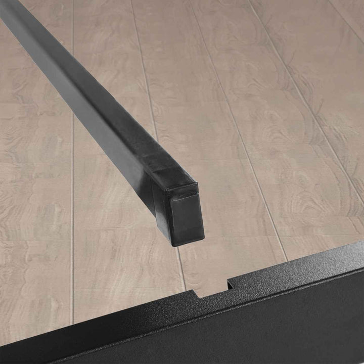 Single Metal Bed Frame Black 90x190cm Space-Saving Sturdy Steel Bed for Bedroom CIRCLE SI BK C