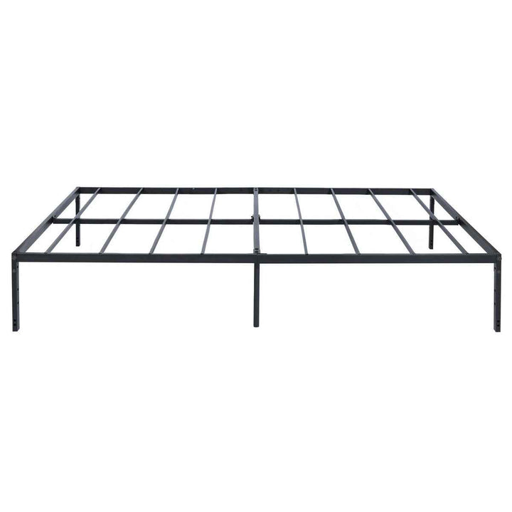 Full Size Metal Bed Frame Black 190x140cm – Foldable Platform Base, Space Saving KIELA FULL