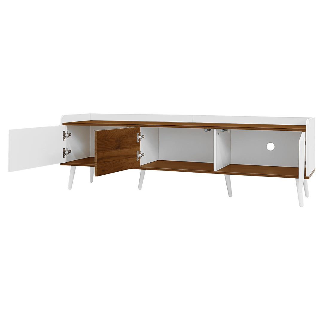 White wooden look TV cabinet with 3 doors SENSOR