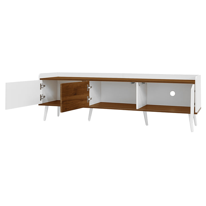 White wooden look TV cabinet with 3 doors SENSOR