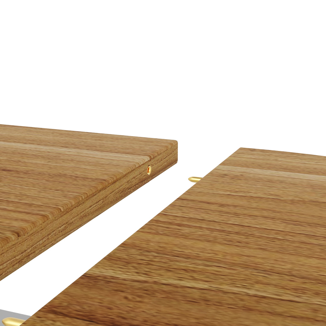 Extendable oval dining table wood-grain (118-158 cm) SISALTWIST