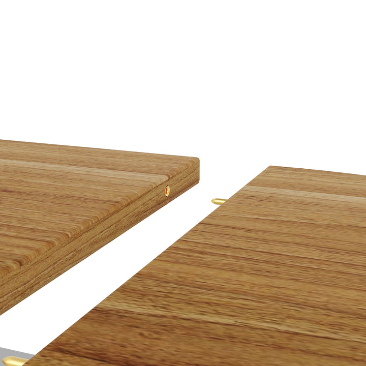 Extendable oval dining table wood-grain (118-158 cm) SISALTWIST