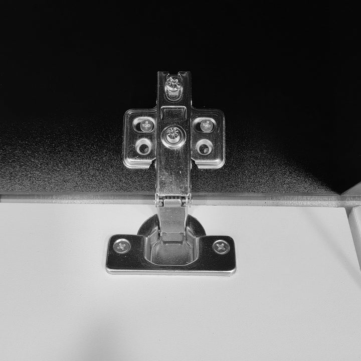 Black and white high gloss suspended TV Stand with LED lighting 180cm AMENSAL