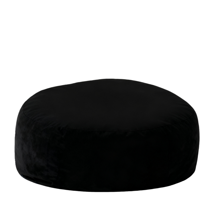 Giant black round bean bag sofa with soft plush cover 150cm ZENITHINE