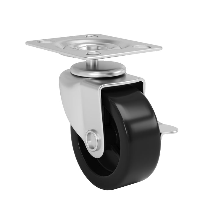 White wooden kitchen island trolley with sliding doors and fold-out worktop ASCENDAL