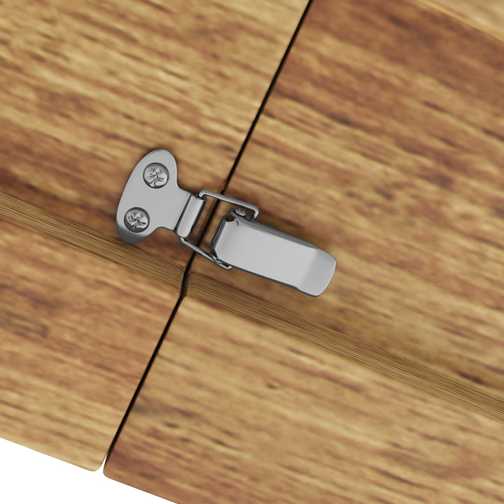 Extendable walnut-look dining table (120-160cm) with star-shaped metal legs SILKROUTE