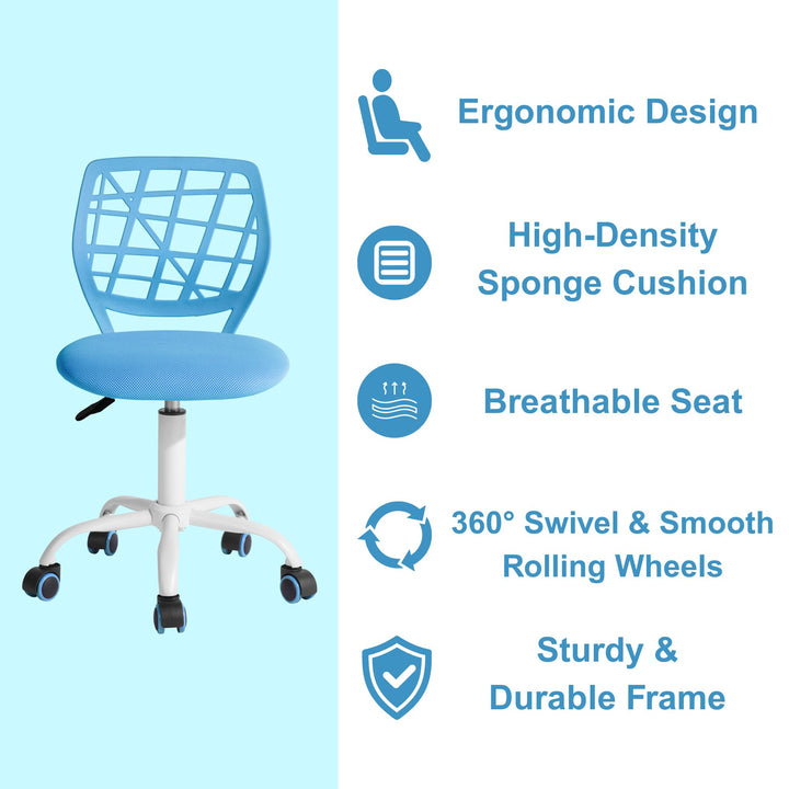 Blue Children's Desk Chair Swivel Office Chair CARNATION BLUE Ⅰ