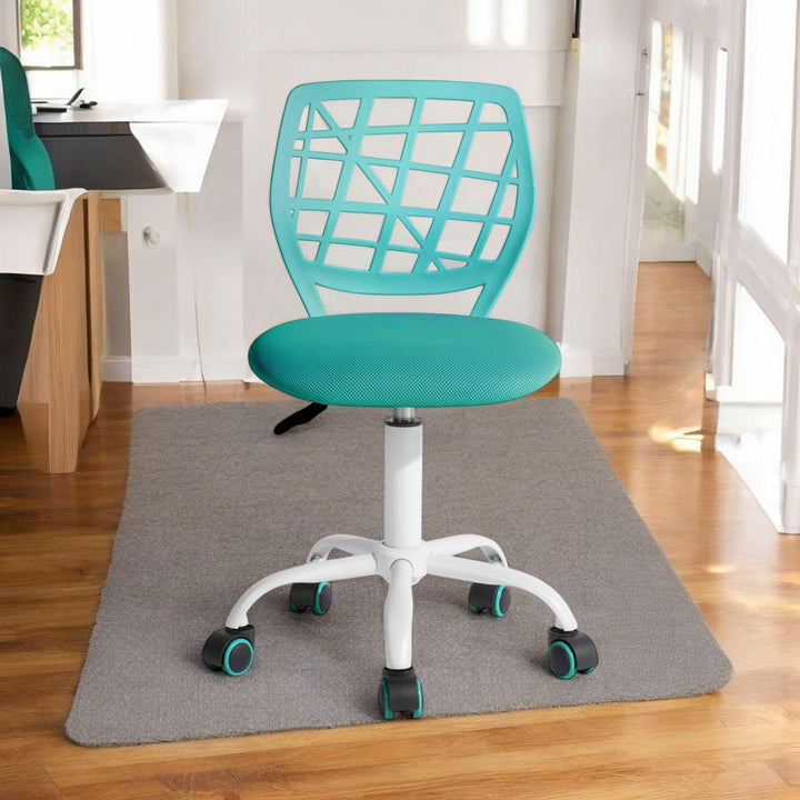 Light Blue Children's Desk Chair Swivel Office Chair CARNATION TURQUOISE Ⅰ