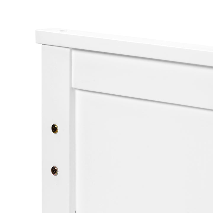 White wooden double bed frame with 2 drawers 190x135cm SCUTEL UK