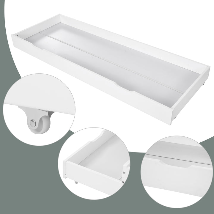 White single guest day bed with trundle & drawer UKZEONS UK