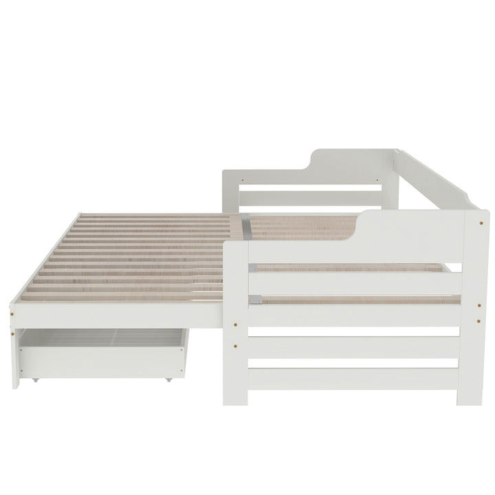 White single guest day bed with trundle & drawer UKZEONS UK