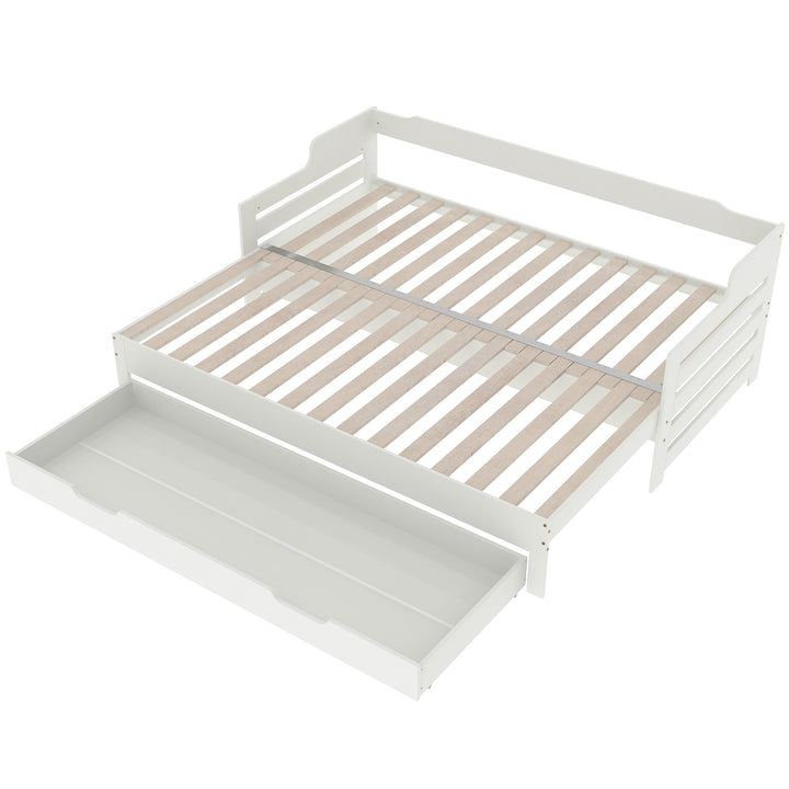White single guest day bed with trundle & drawer UKZEONS UK