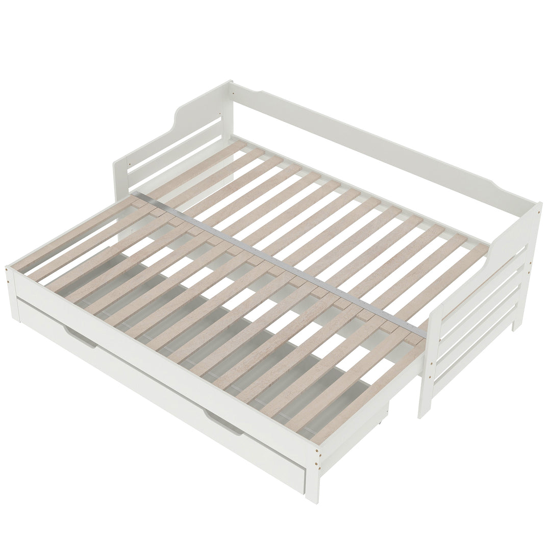 White single guest day bed with trundle & drawer UKZEONS UK