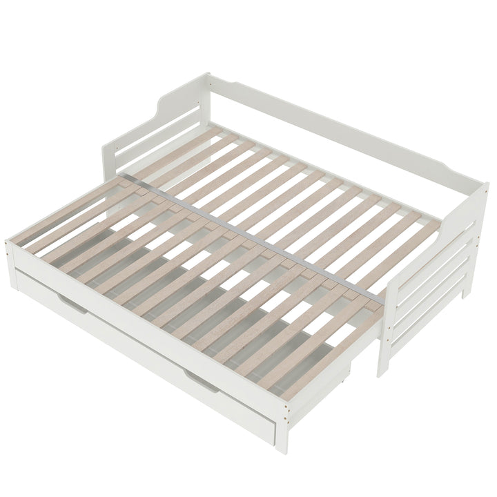 White single guest day bed with trundle & drawer UKZEONS UK
