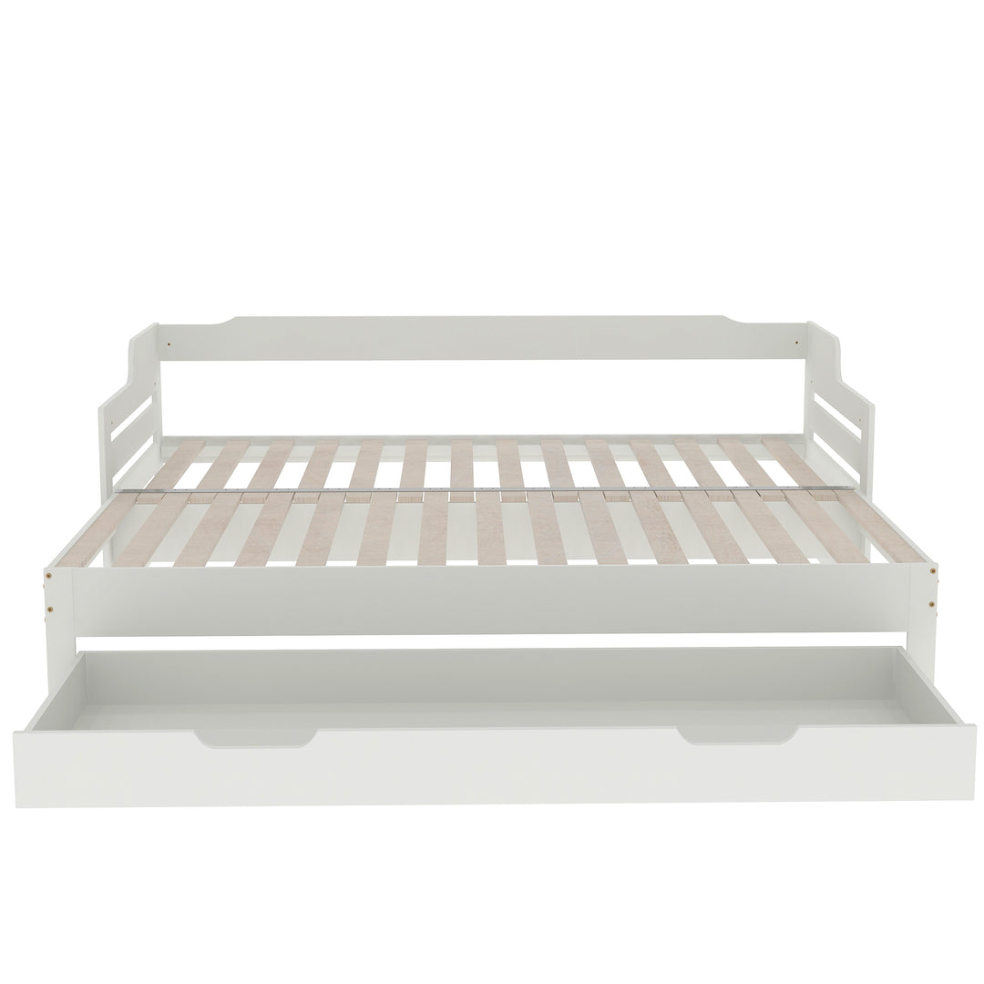 White single guest day bed with trundle & drawer UKZEONS UK