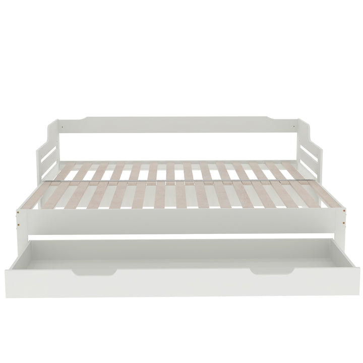 White single guest day bed with trundle & drawer UKZEONS UK