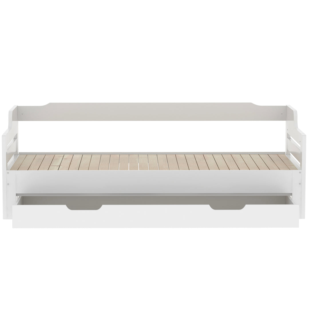 White single guest day bed with trundle & drawer UKZEONS UK
