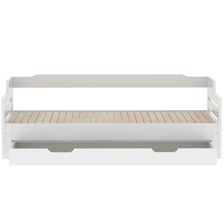 White single guest day bed with trundle & drawer UKZEONS UK