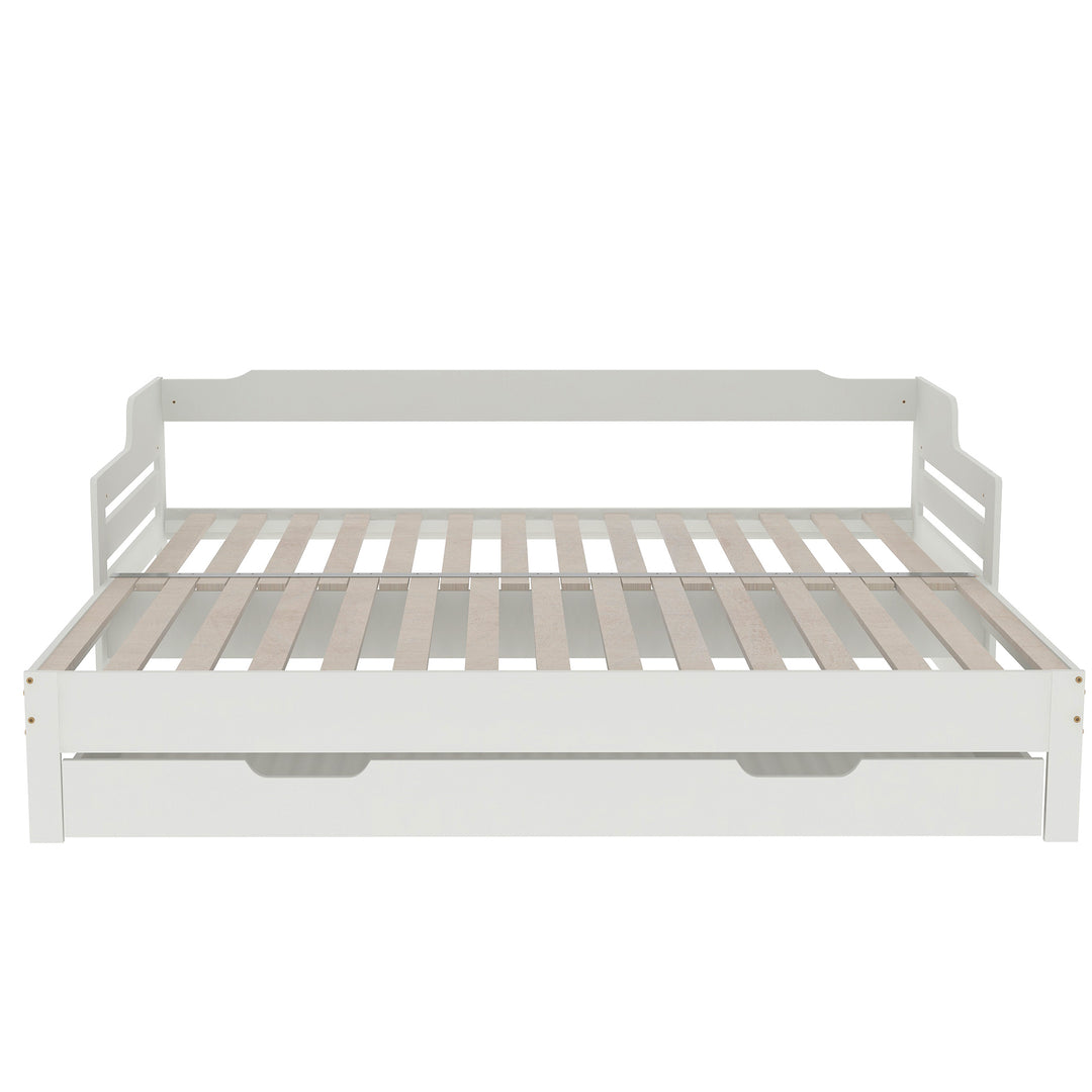 White single guest day bed with trundle & drawer UKZEONS UK