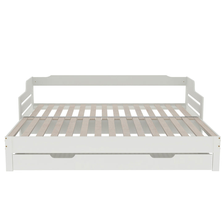 White single guest day bed with trundle & drawer UKZEONS UK