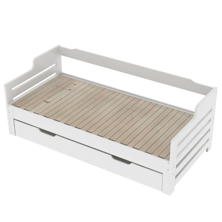White single guest day bed with trundle & drawer UKZEONS UK
