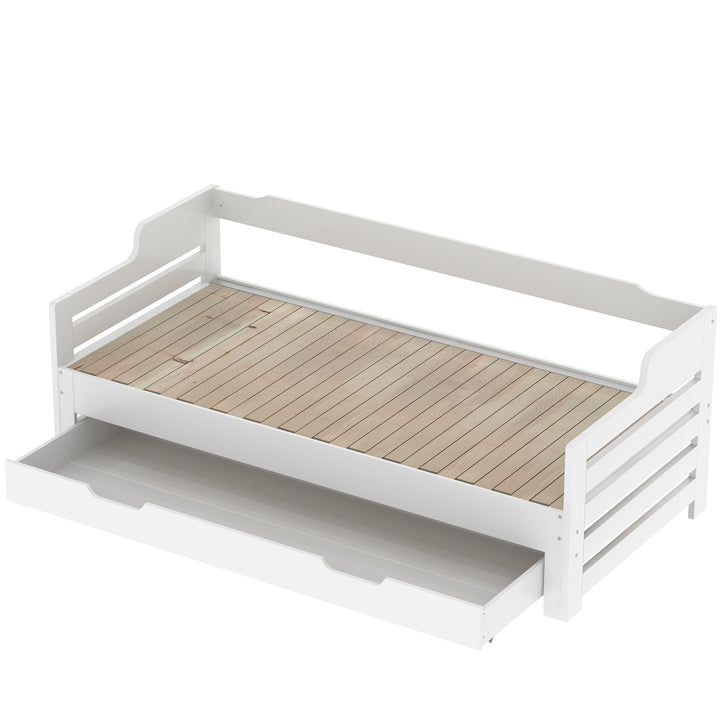 White single guest day bed with trundle & drawer UKZEONS UK