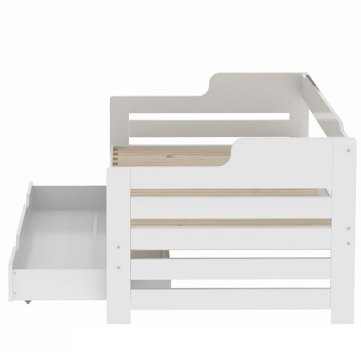 White single guest day bed with trundle & drawer UKZEONS UK