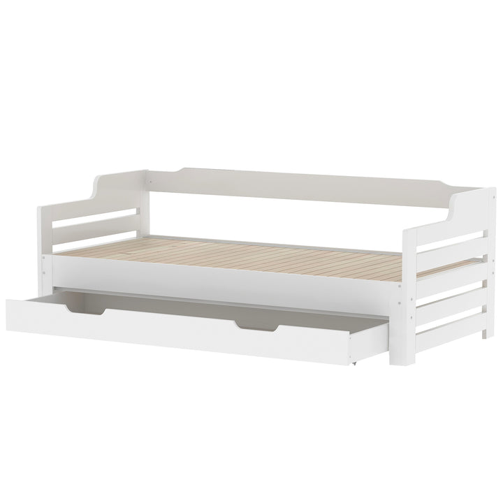 White single guest day bed with trundle & drawer UKZEONS UK