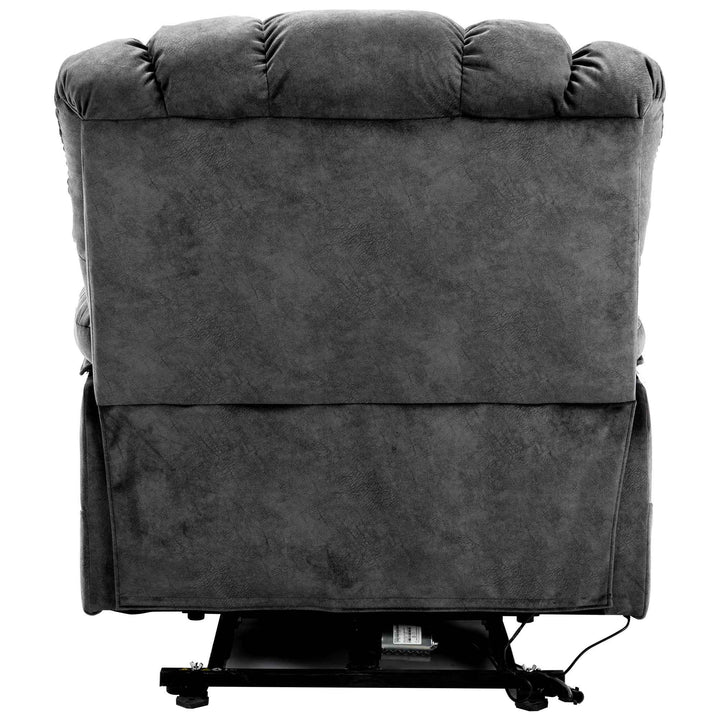 00+Electric Power Lift Recliner Chair with Massage & Heat, Grey Fabric, Modern Comfort for Living Room NOVAKAEL
