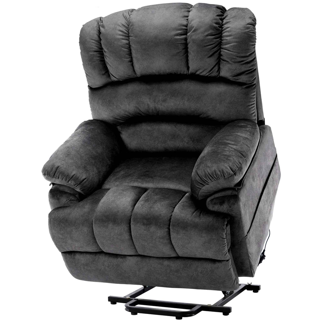 00+Electric Power Lift Recliner Chair with Massage & Heat, Grey Fabric, Modern Comfort for Living Room NOVAKAEL