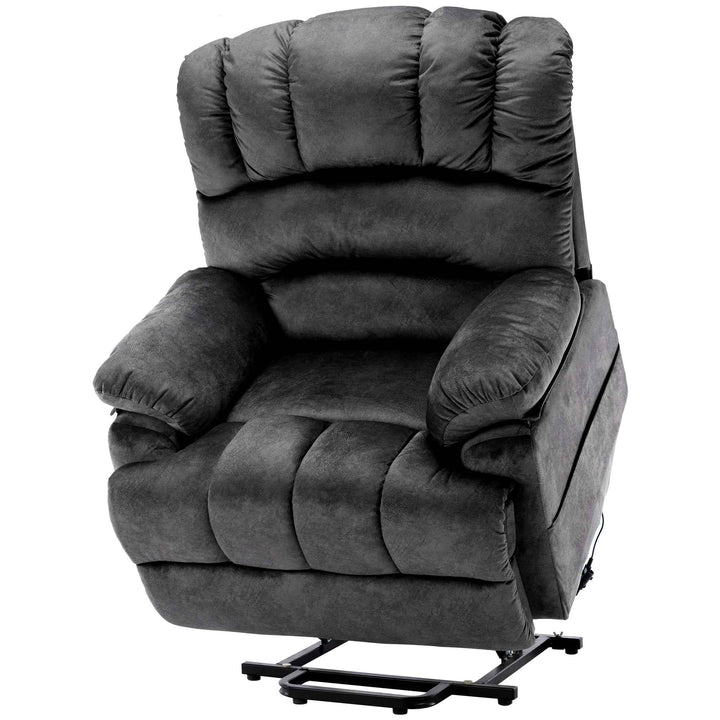 00+Electric Power Lift Recliner Chair with Massage & Heat, Grey Fabric, Modern Comfort for Living Room NOVAKAEL