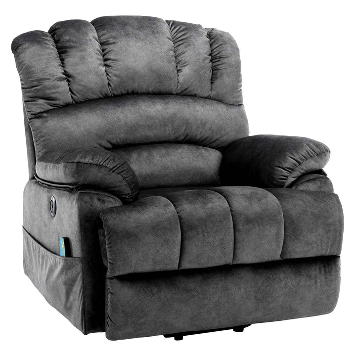 00+Electric Power Lift Recliner Chair with Massage & Heat, Grey Fabric, Modern Comfort for Living Room NOVAKAEL