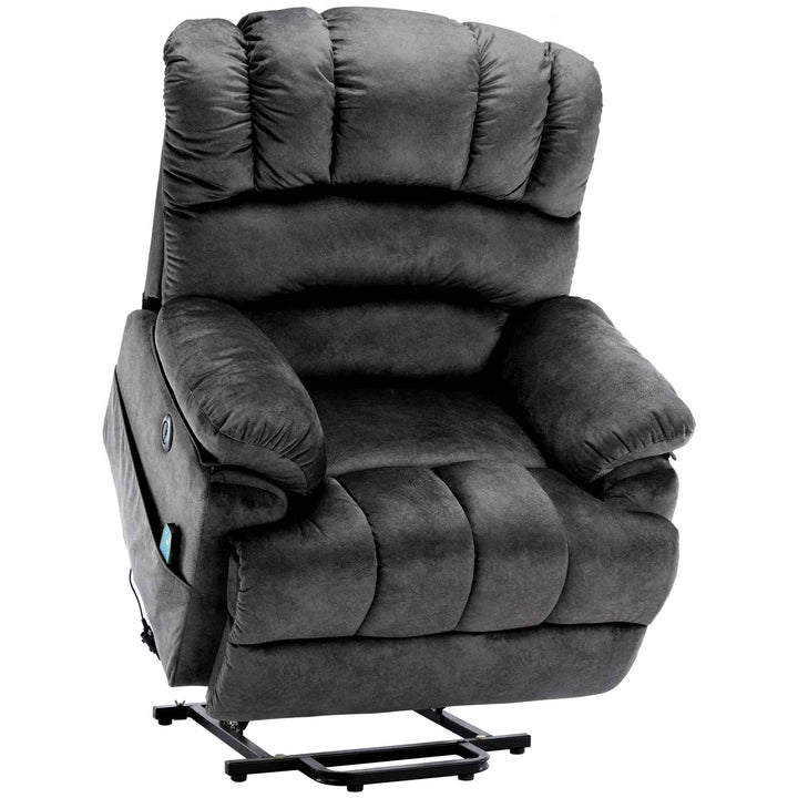 00+Electric Power Lift Recliner Chair with Massage & Heat, Grey Fabric, Modern Comfort for Living Room NOVAKAEL