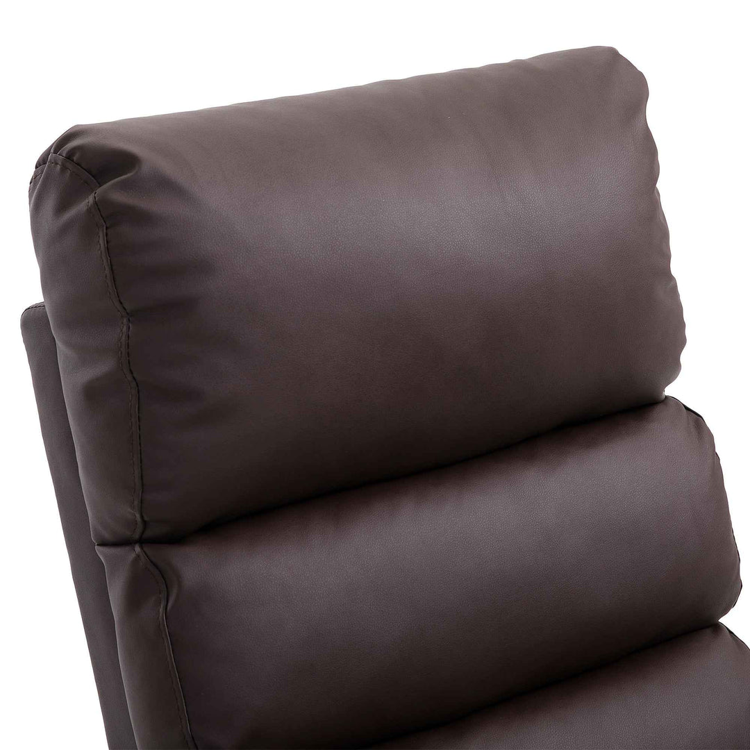 00+Power Massage Lift Recliner Chair for Elderly, Brown PU Leather, Heat & Vibration, for Living Room NOVAXYTE