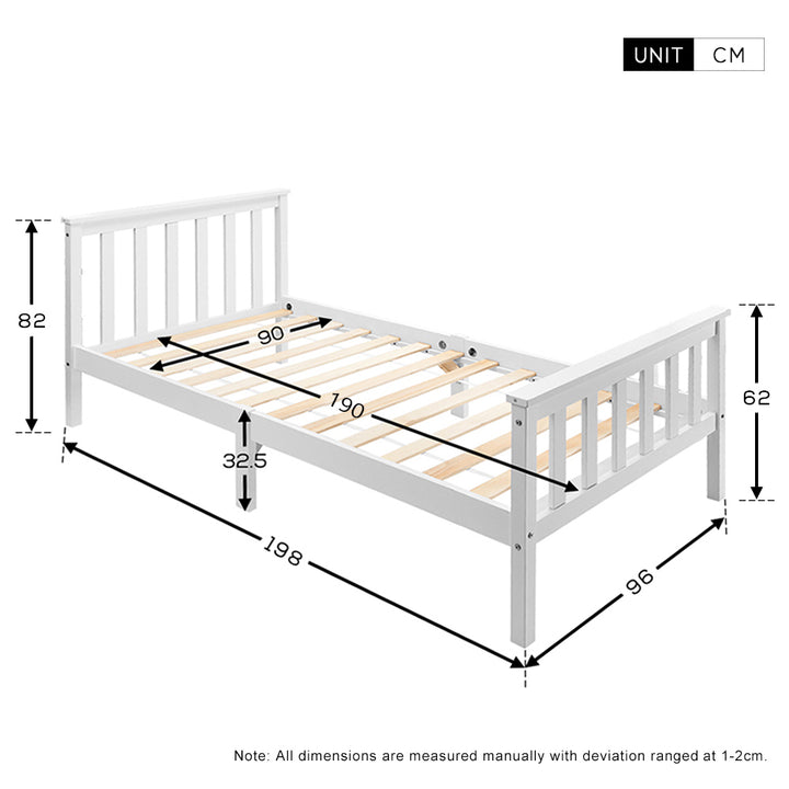 White single bed frame EIZEK UK