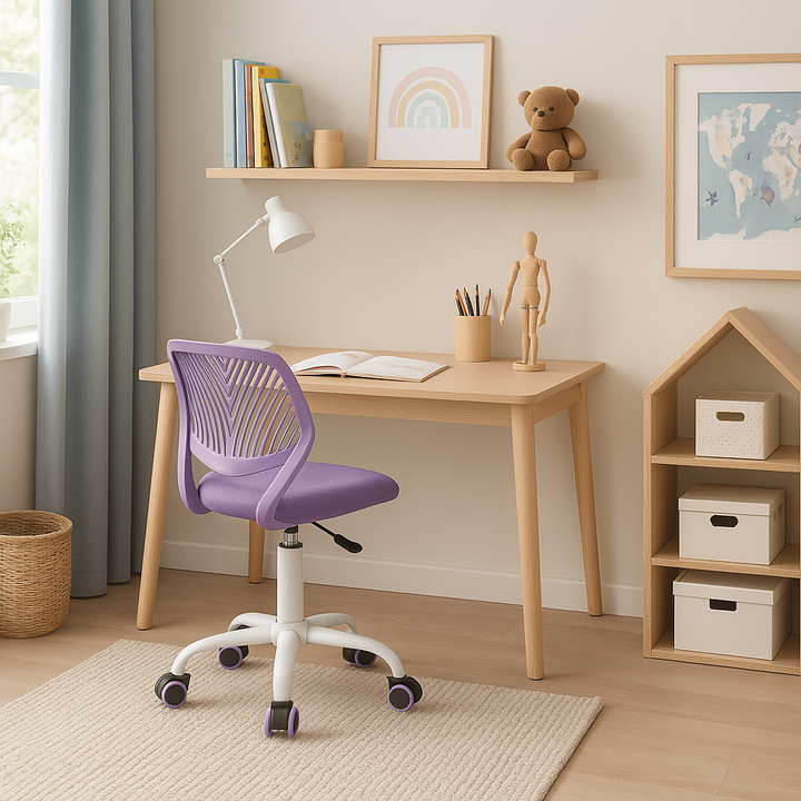 Purple Children's Desk Chair Swivel Office Chair CARNATION PURPLE