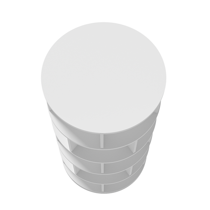 5-tier 360° rotating white shoe rack & storage organizer CLOUDHAVEN