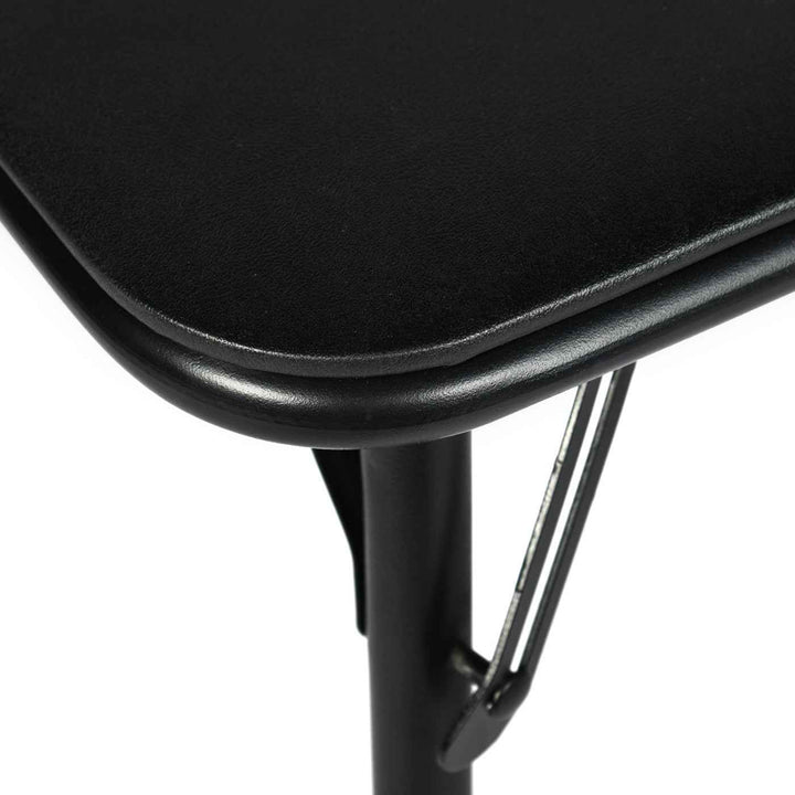 Modern Foldable Dining Table 86x86cm Black PVC Cover, Space-Saving Table for Kitchen FERN 86 BK PVC TABLE A