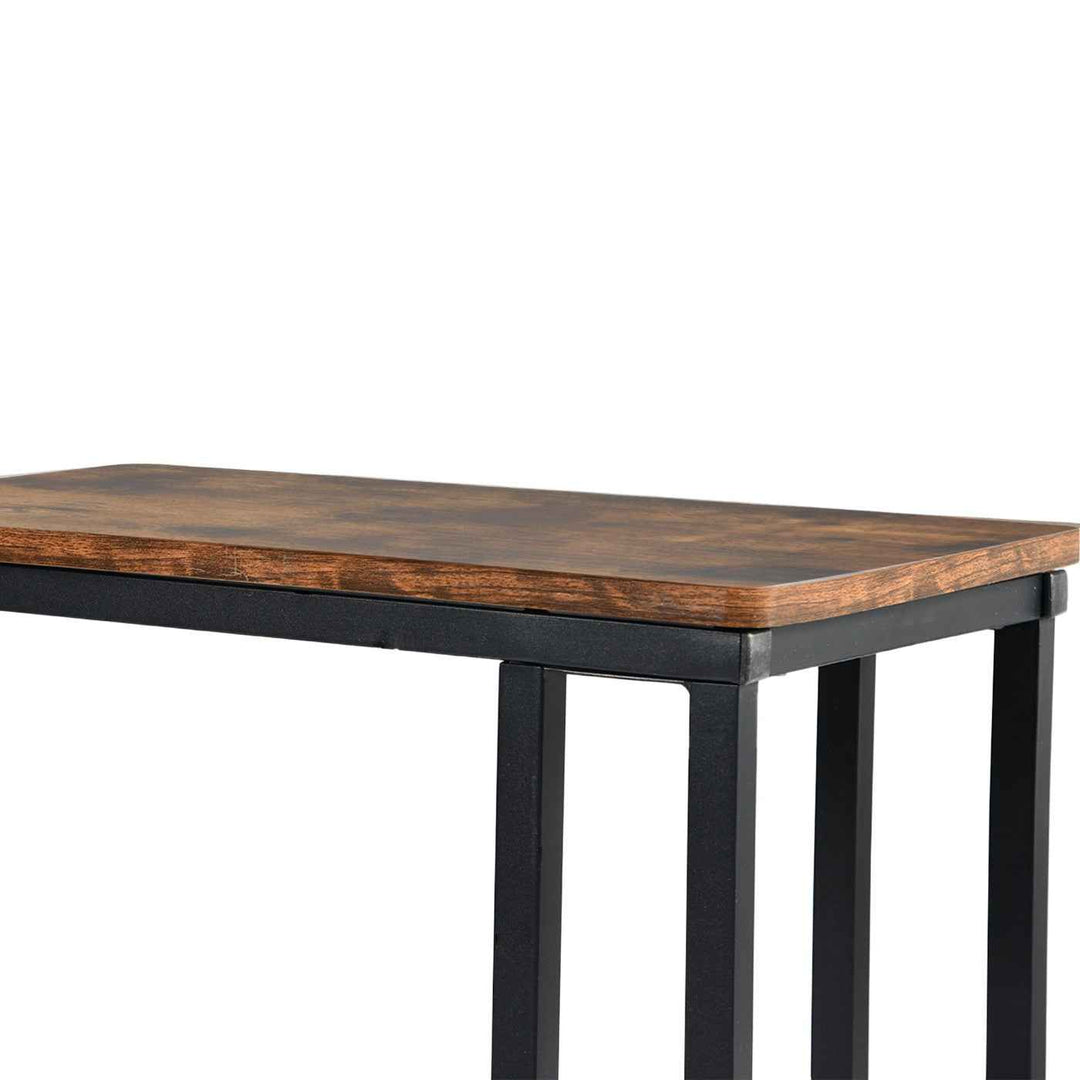 Side Table Brown 50x35x60cm Modern Console Table, Space-Saving Design for Living Room JENDEN