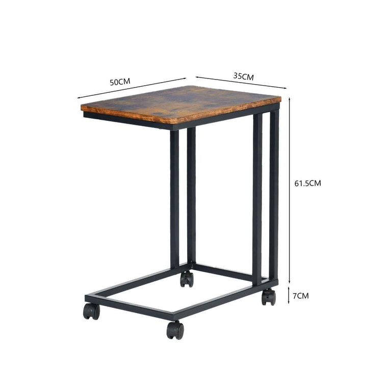 Side Table Brown 50x35x60cm Modern Console Table, Space-Saving Design for Living Room JENDEN