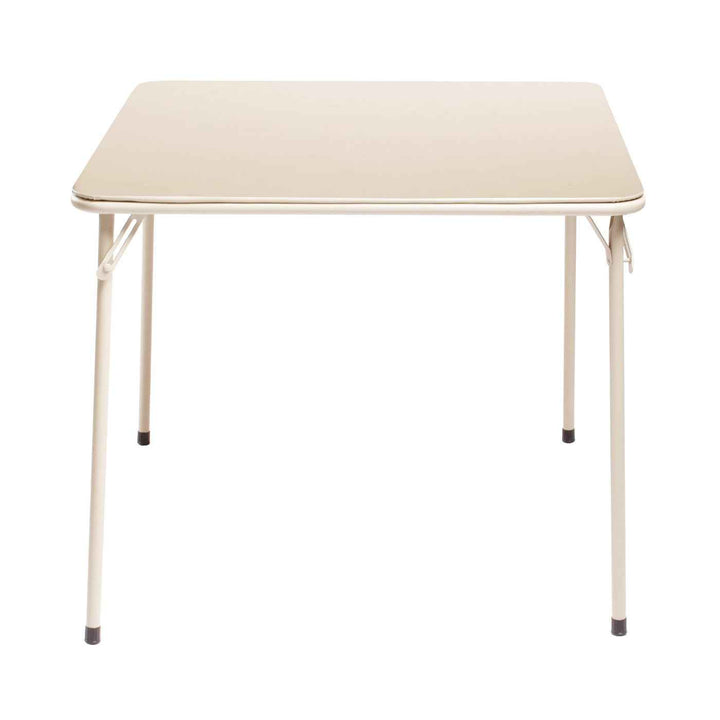 Camel square PVC dining table, iron frame, easy-clean 86x86cm