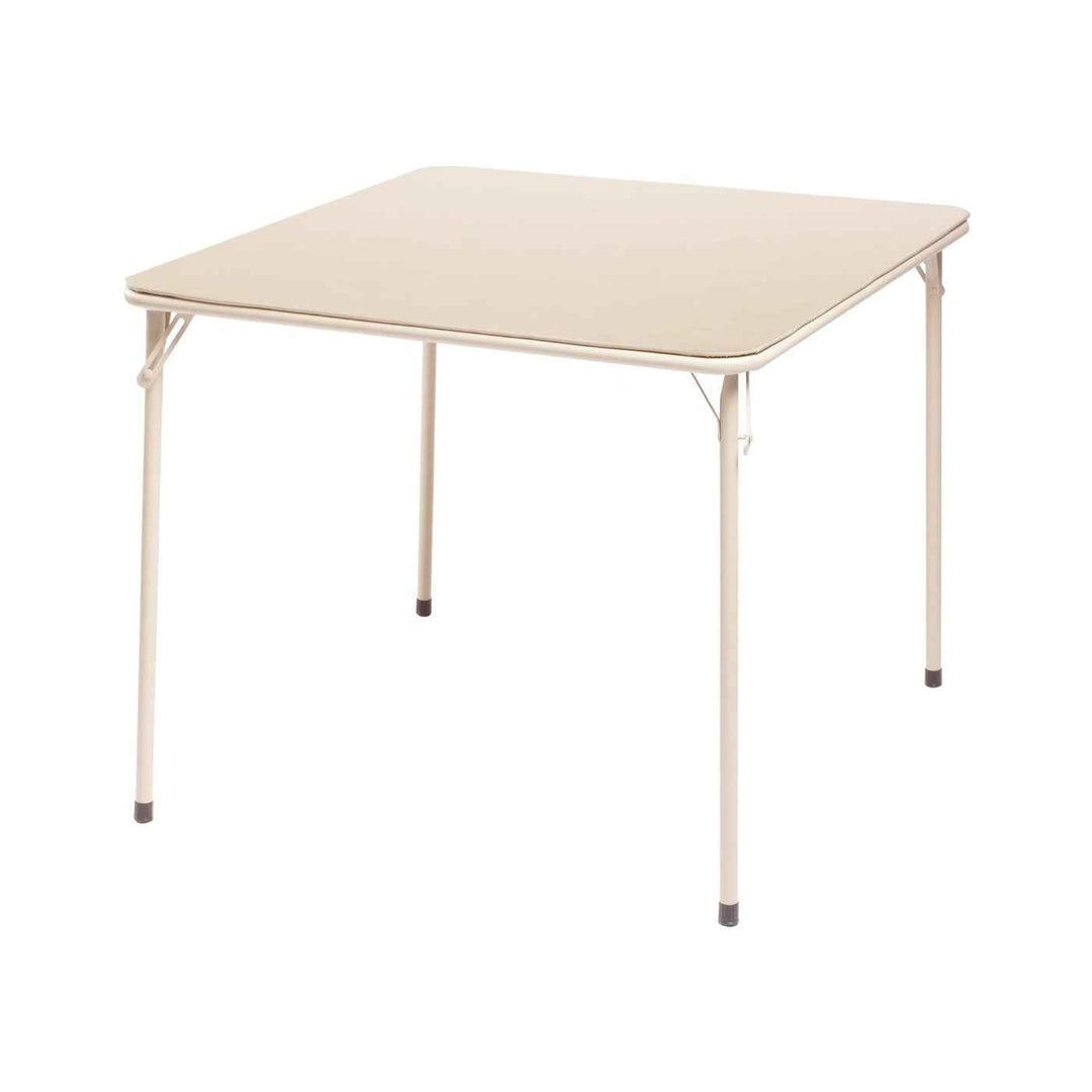 Camel square PVC dining table, iron frame, easy-clean 86x86cm