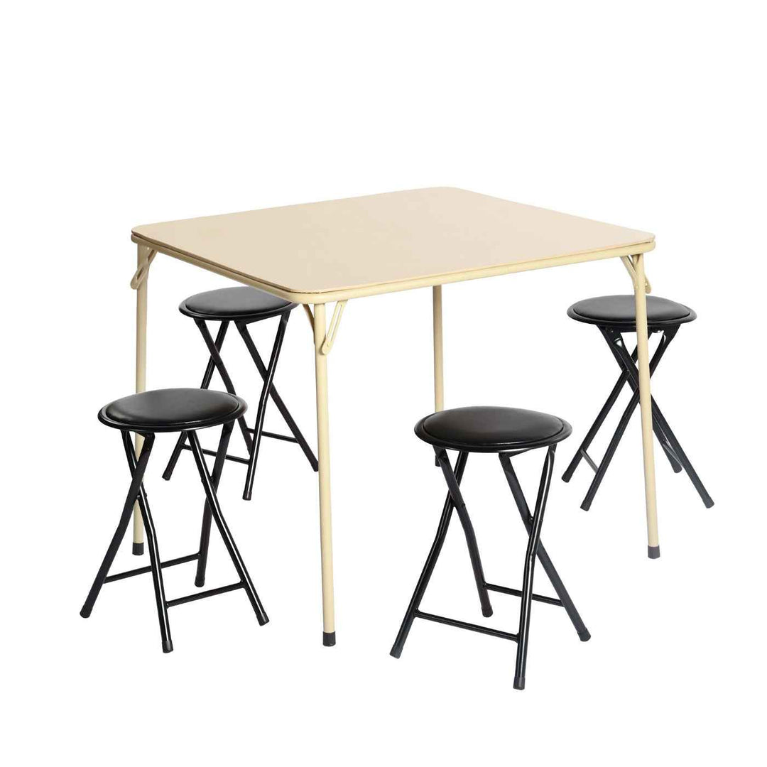 Camel square PVC dining table, iron frame, easy-clean 86x86cm