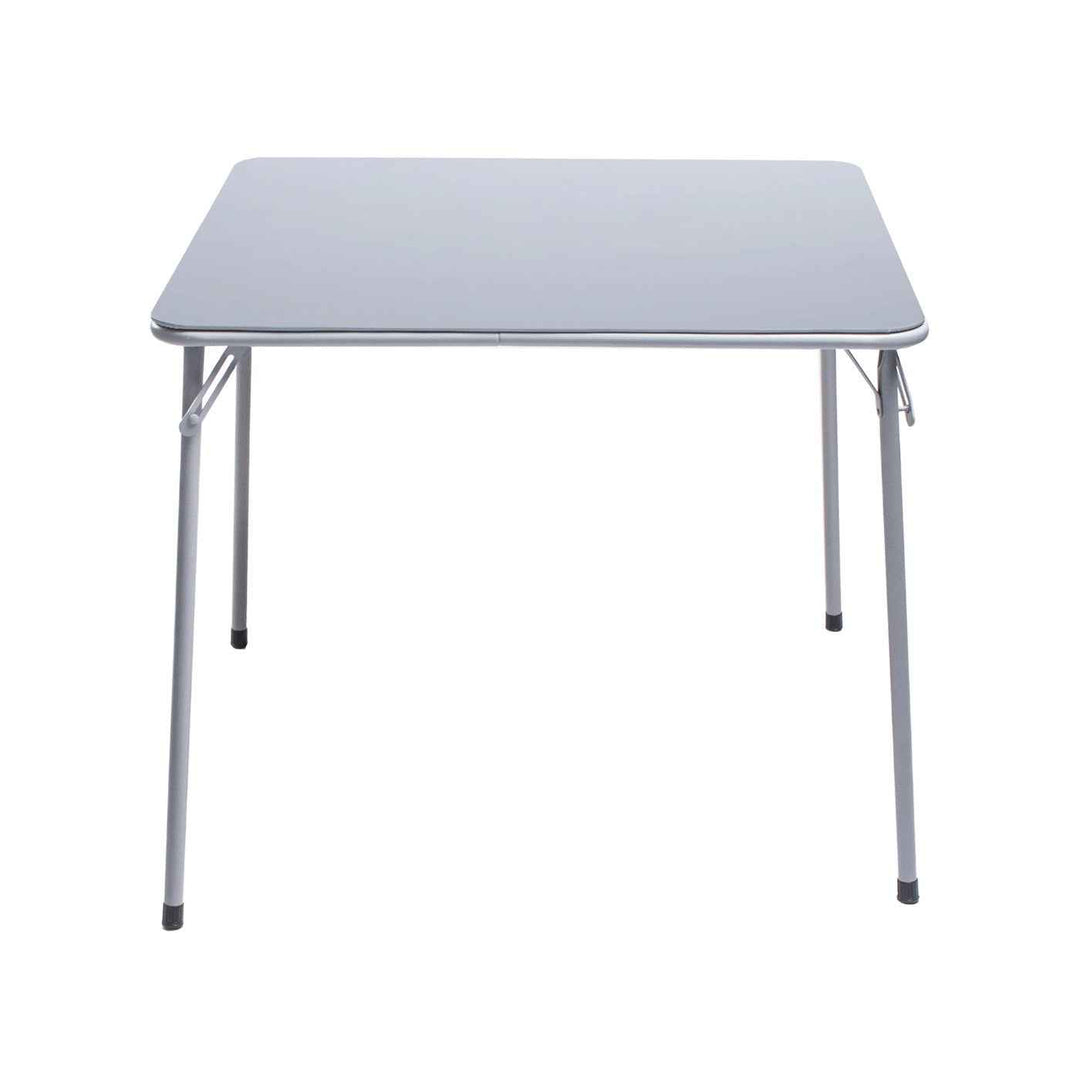 Grey square PVC dining table 86x86cm, easy-clean FERN 86 GREY PVC TABLE A
