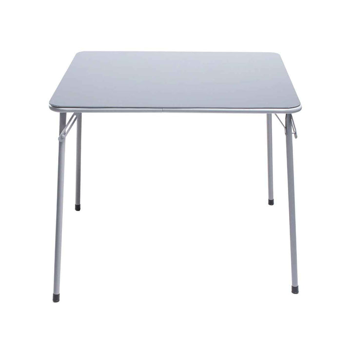 Grey square PVC dining table 86x86cm, easy-clean FERN 86 GREY PVC TABLE A
