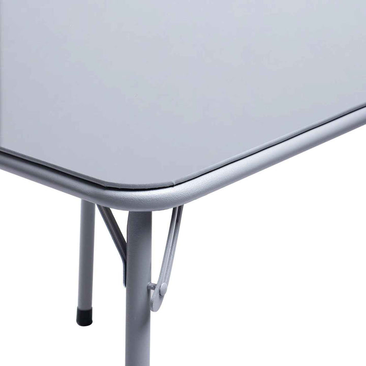 Grey square PVC dining table 86x86cm, easy-clean FERN 86 GREY PVC TABLE A