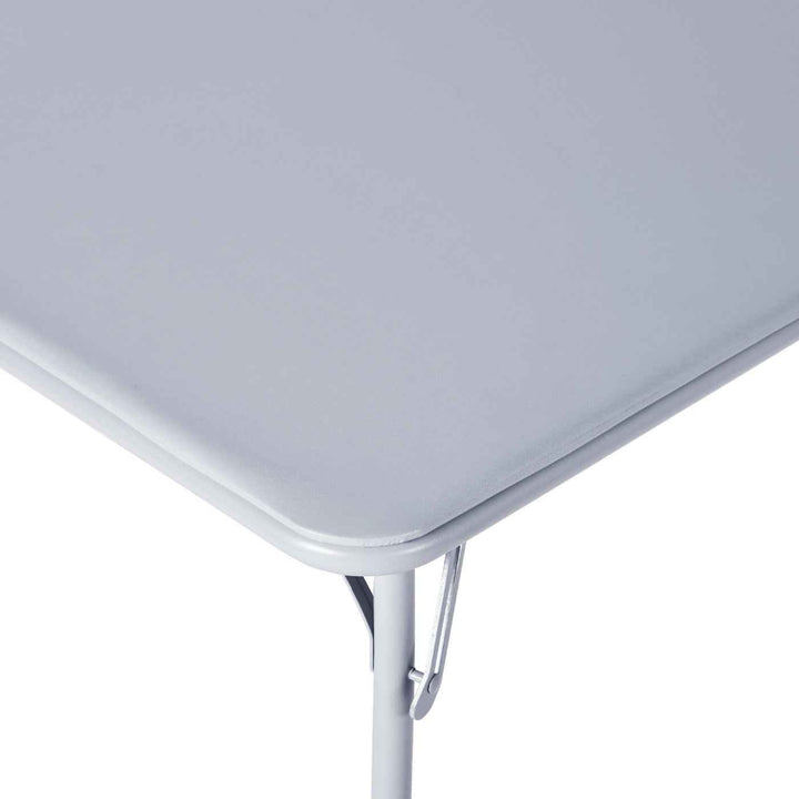 Grey square PVC dining table 86x86cm, easy-clean FERN 86 GREY PVC TABLE A