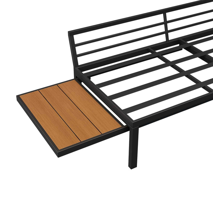 Outdoor patio furniture set, 2 double sofas, ottoman, lift-top coffee table FLAREQUASARX